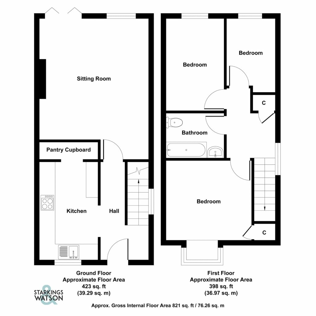 Maison sur deux niveaux — plan d'agence